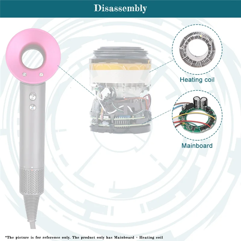 Ensemble de bobine chauffante de carte mère pour sèche-cheveux Dyson, pièces de réparation, HD01, HD02, HD03