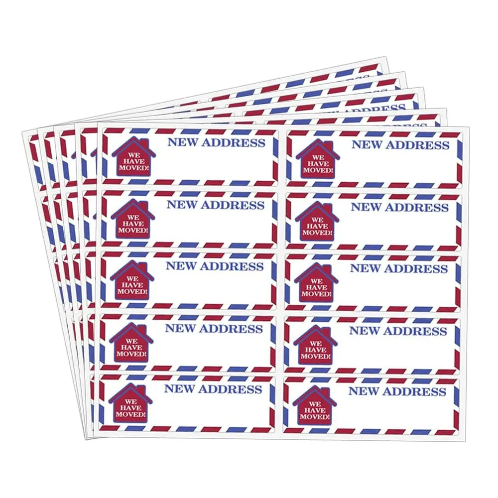 

We've Moved Envelope Seals Moving Announcement Labels 3X1 Inch 300 Pcs