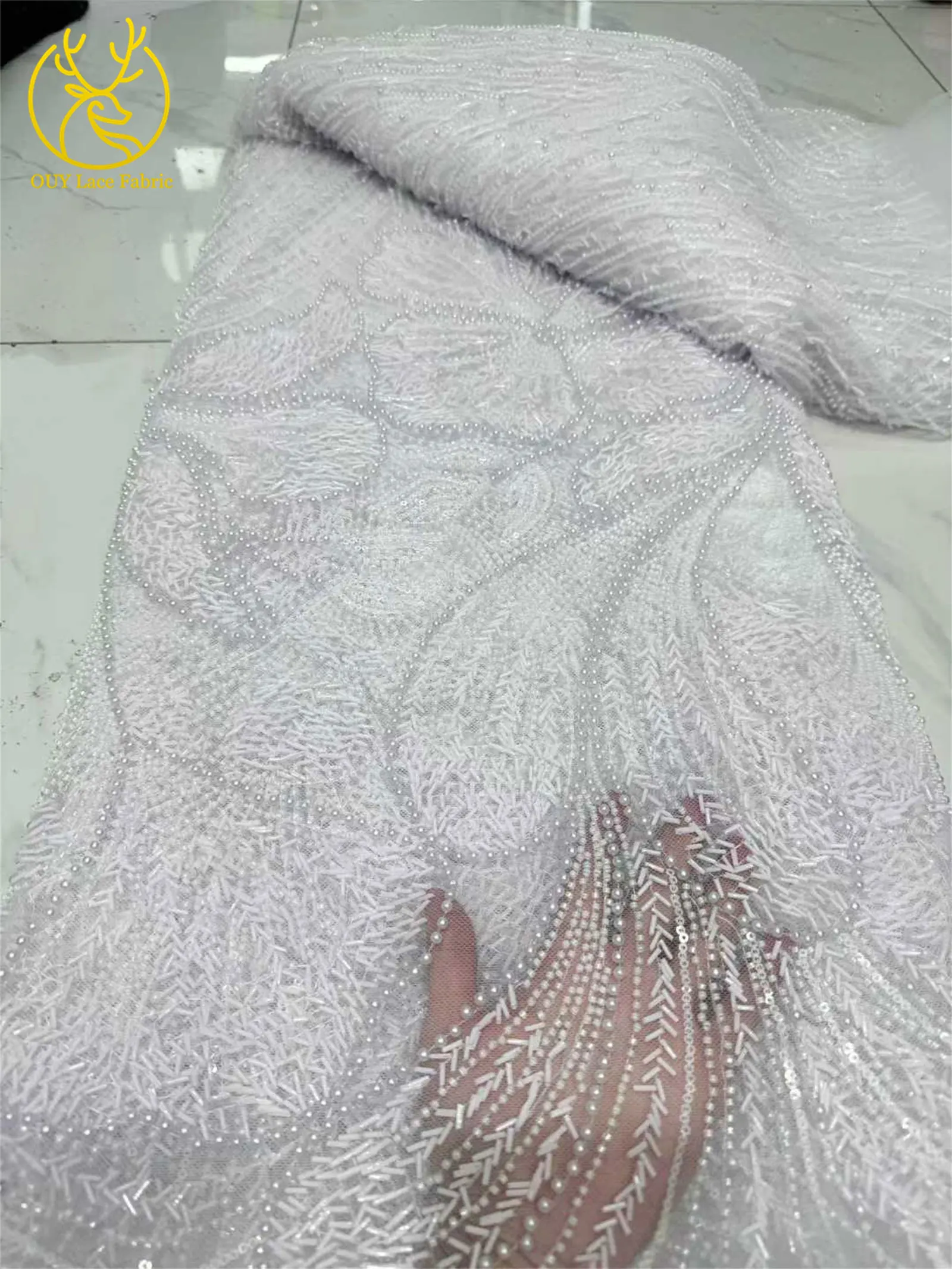 الأفريقي مطرز أقمشة الدانتيل 2026 عالية الجودة النيجيري الترتر الفرنسية تول الدانتيل فستان من القماش مواد الخياطة 5 ياردات