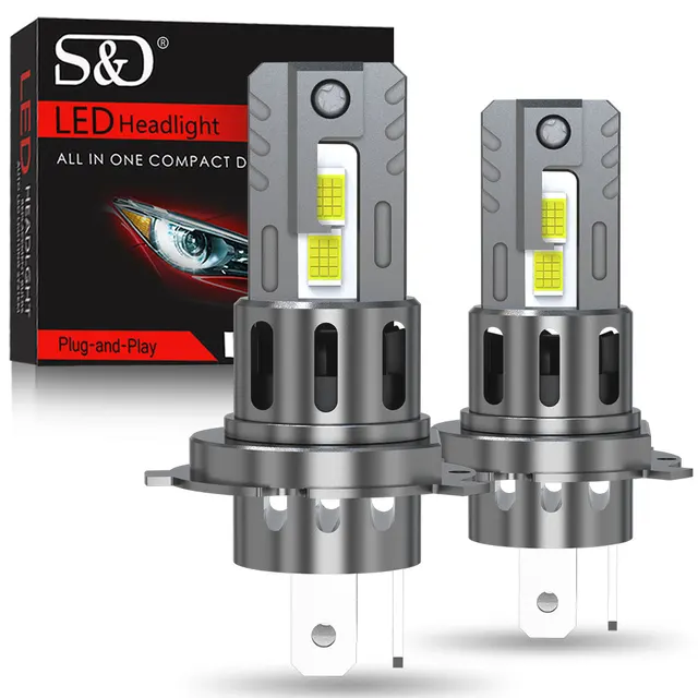 30000LM H4 Reflektory LED 48szt 3570 CSP Chips Turbo Fan Canbus 9003 H4 Żarówki LED do samochodu Motocykl 6500K 12V 24V
