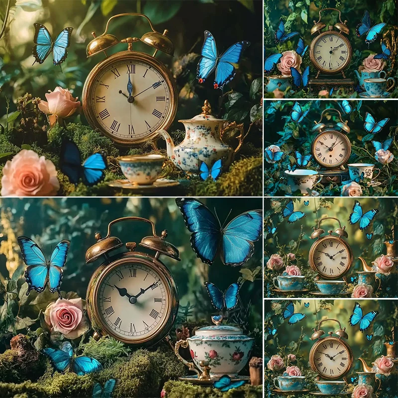 

Fantasy Photography Background Alice In Wonderland Butterfly Backdrop Cake Smash Kids Baby Shower Birthday Party Photo Studio