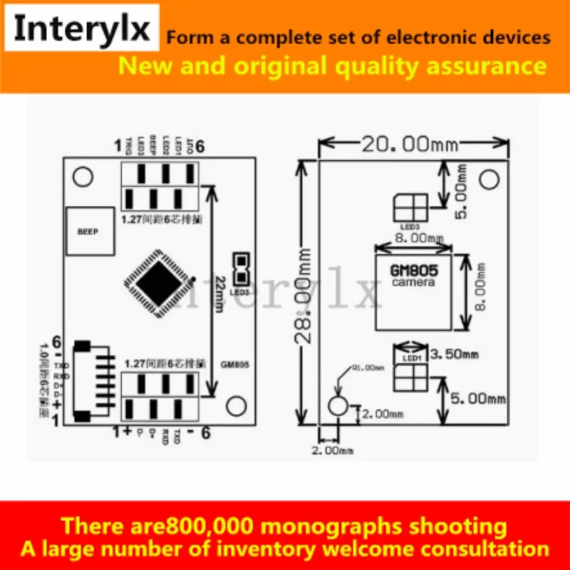 1 stks GM805 Serie UART USB DC5V geïntegreerde scanner zelfbediening code lezen motor barcode QR code module met zoemer licht