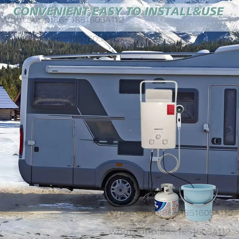 Caravan Portable Ignition Instant Tankless LPG Shower Gas
