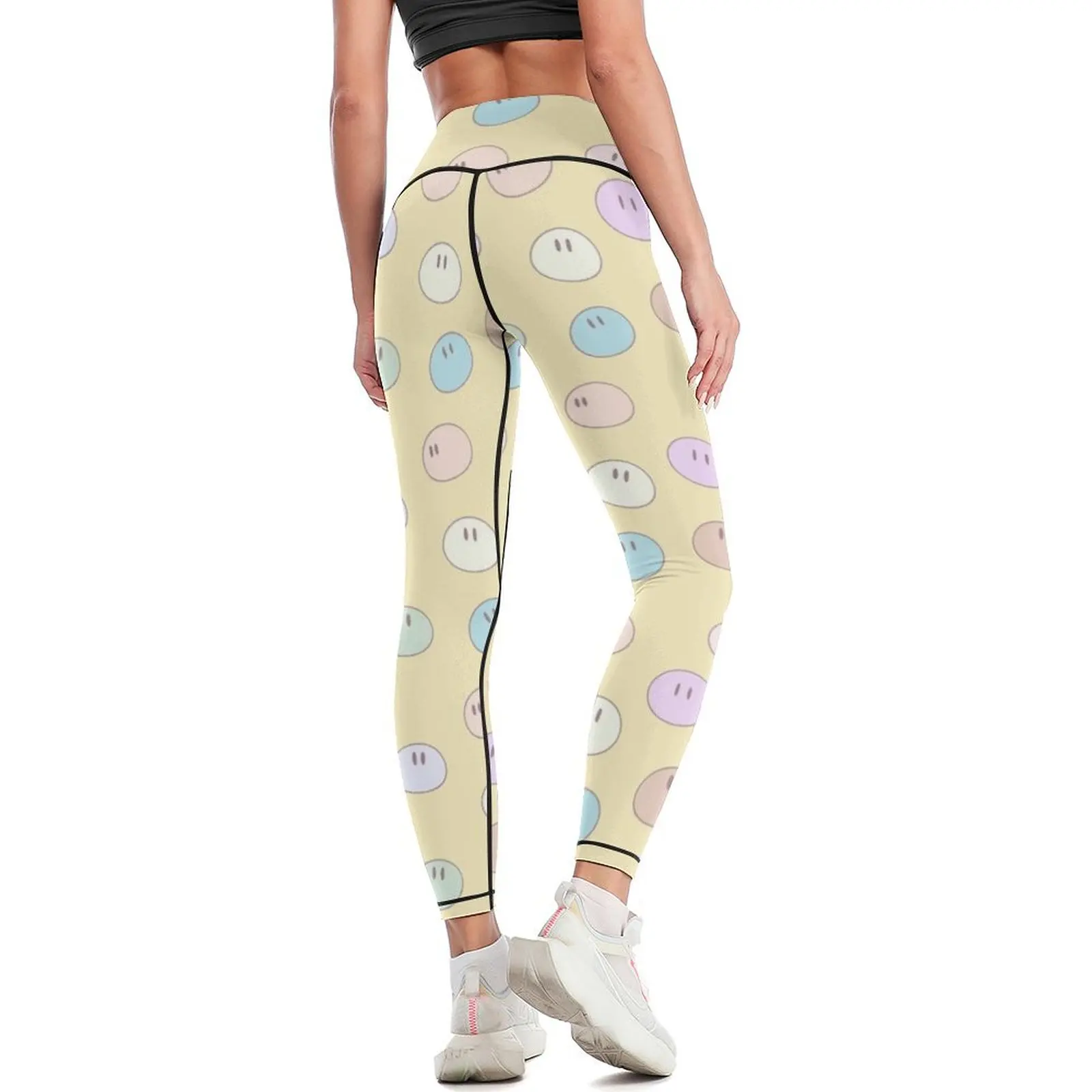 Dango Daikazoku Leggings para mulheres, Push Up Fitness Vestuário