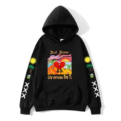 Un Verano Sin Ti Bad Bunny Hoodie Funny Cartoon Graphic Printed Sweatshirts Aesthetic  Autumn/Winter Pullovers Hooded Fleece