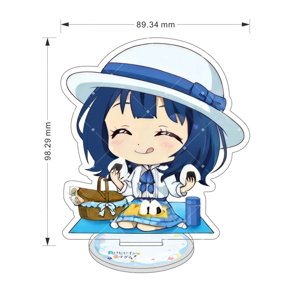 Too Many Losing Heroines Acrylic Stand Figure Chibi Anna Yanami Lemon Yakishio Model Plate Desk Decor Toy Fans Gift Keychain