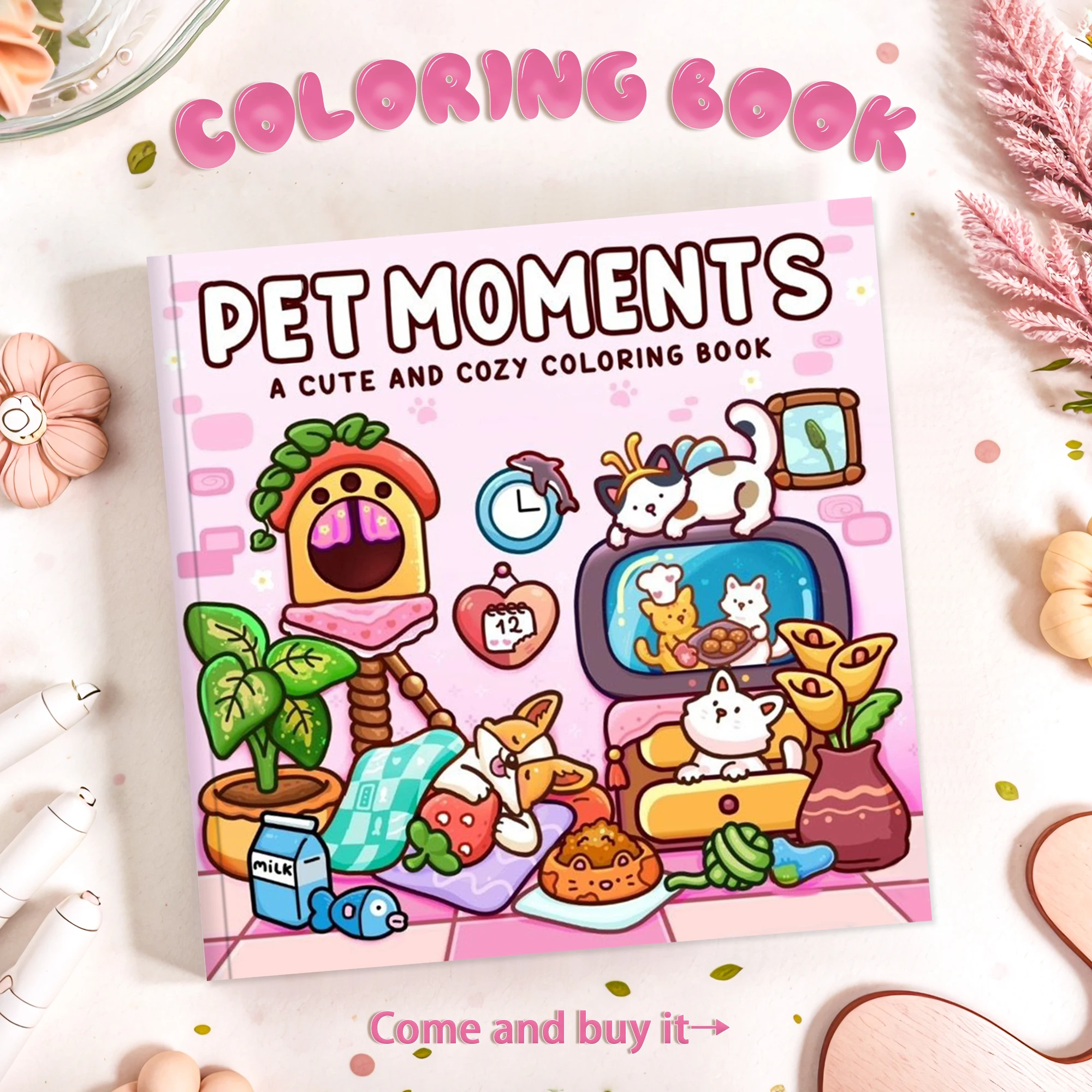 판타지 파크 색칠하기 책, 예술이 가득한 그림책과 장난감, 상상력을 풀어내는 풍부한 동화와 애완 동물 패턴, 할로윈 파티 선물, 크리스마스 선물 및 학교 용품에 적합하며 예술 및 공예 창작에 도움이 되고 쉽게 압축 해제 가능