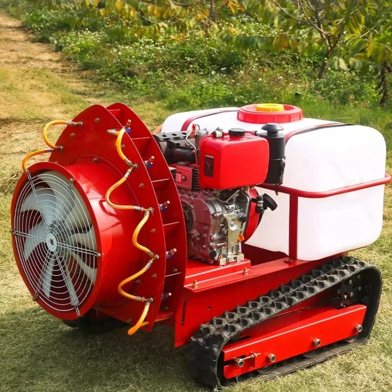 Orchard remote control dispenser, remote control crawler fruit tree spray disinfection truck
