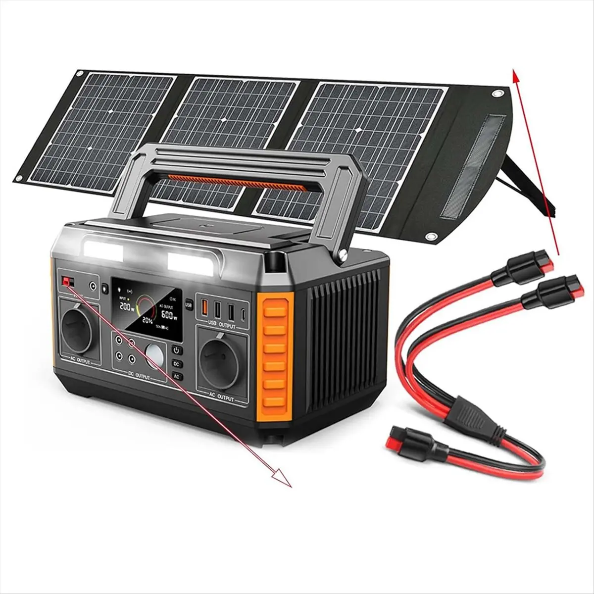 【ELEVATE LIFE】Solar Panel Charging 1 to 2 Splitter Extension Cable 14AWG Port Connector for Portable RV Solar Generator Power St