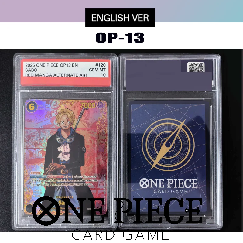 

Diy English Rating Card 2025 One Piece Op13-Carrying On His Will #120 SABO RED MANGA ALTERNATE ART Anime Card
