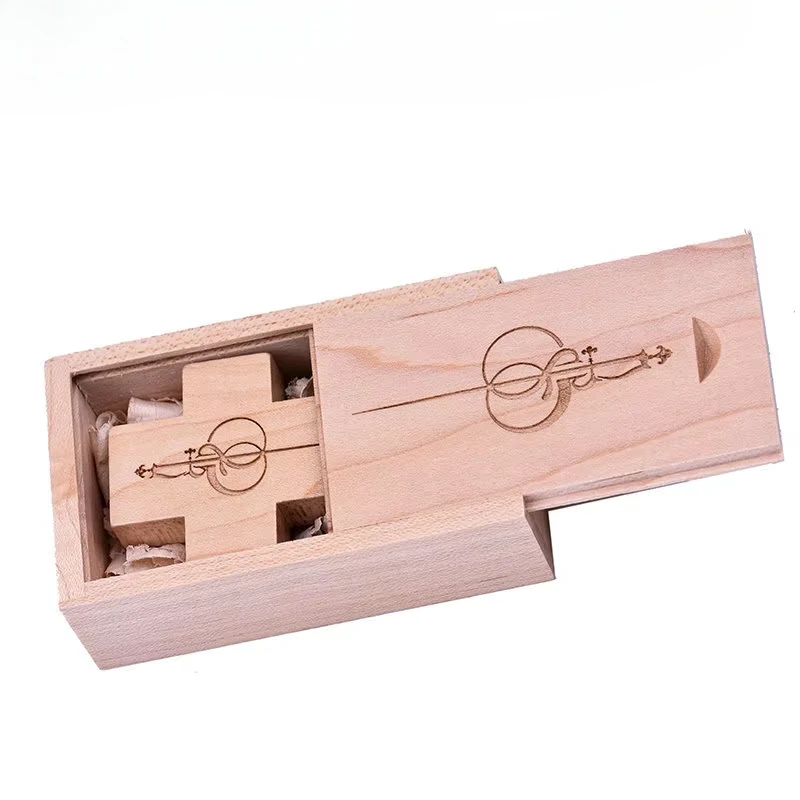 Бесплатный индивидуальный логотип, деревянный U-диск, 64 ГБ, кленовый крест, флэш-накопитель, 32 ГБ, деревянный USB 2,0, 16 ГБ, флэш-накопитель, 8 г, подарки для фотографий, карта памяти