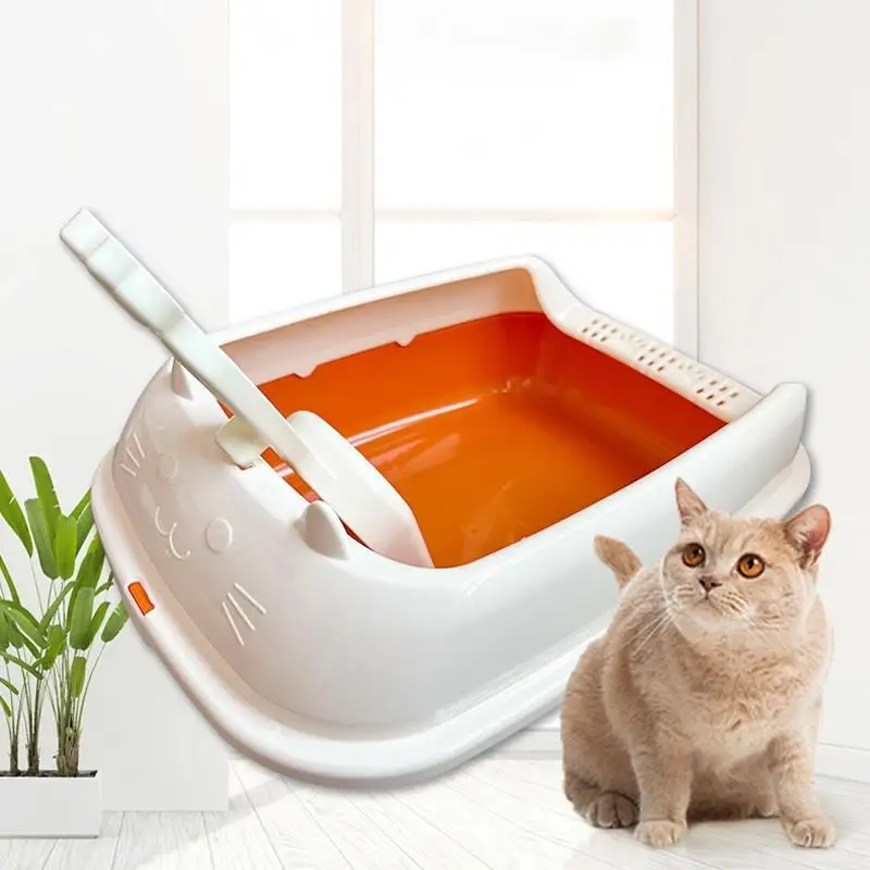 Large Cat Litter Box Large Cat Toilet Convenient For Entering Exiting The Height Of The Cat Litter Box Strong Durable