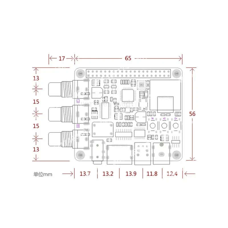 Nvarcher HIFI DAC Decoder Raspberry Pi Coaxial Fiber Optic I2S Digital Sound Card 384KHz 32Bit