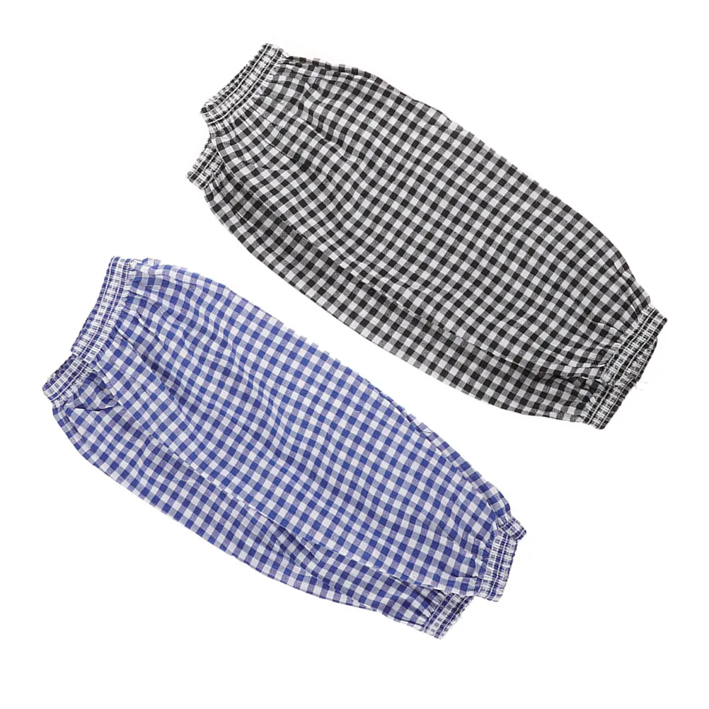 

2Pairs Oil Proof Kitchen Oversleeves Plaid Pattern Cooking Arm Covers Dish Washing Gardening Cleaning Protective Arm Sleeves
