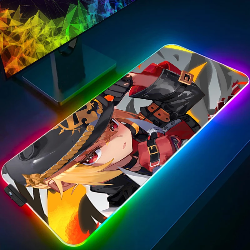 

RGB Mouse Pad Game Rubber Mini PC Zenless Zone Zero Lucy Keyboard Pad LED Laptop Kawaii Desk Mat Gaming Acessories ZZZ Mousepad