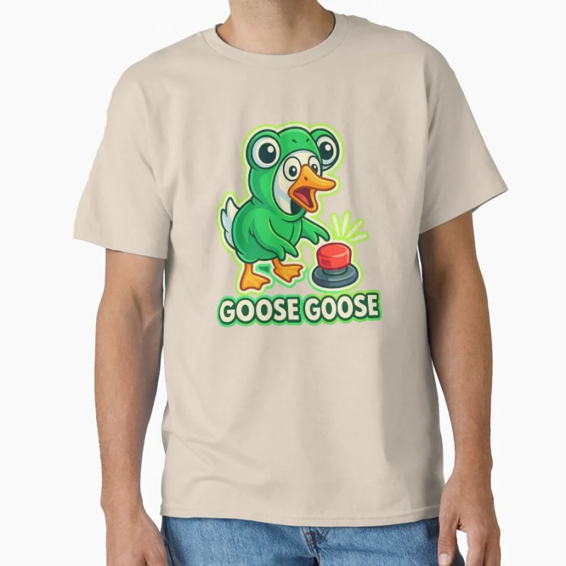 Funny Silly Goose Cartoon Pressing humor Cute Goose meme Funny t shirt for men Large size Tops S-6XL 100% cotton printed Clothes