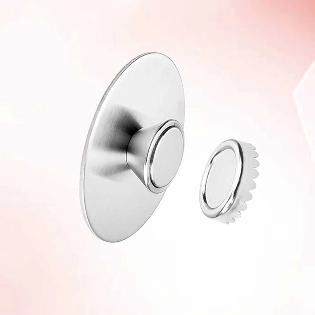 

2 Pcs Soap Holder Water Draining Dish Wall Hanging Holders Magnetic Silver Bathroom Accessories