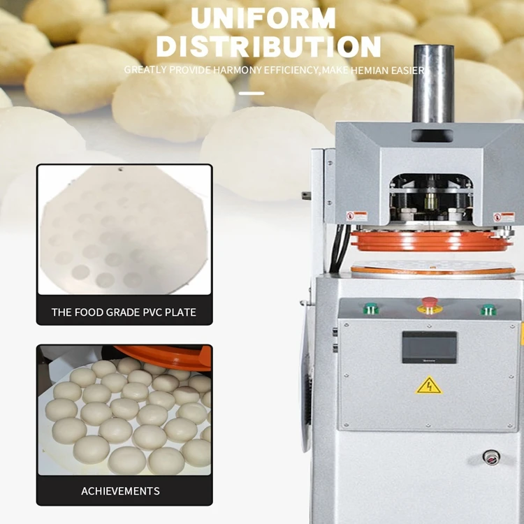 เครื่องแบ่งและแป้งกลมอัตโนมัติ30g 60g 80g 100G สำหรับขนมปังพิซซ่าขนมปังเกี๊ยวนึ่ง