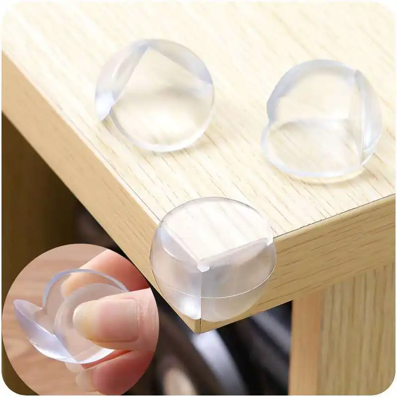 4Pcs Transparent Small Safe Corner Protector Baby Silicone Safety Edge Guards Children Anticollision Protection Cover Angle Pads