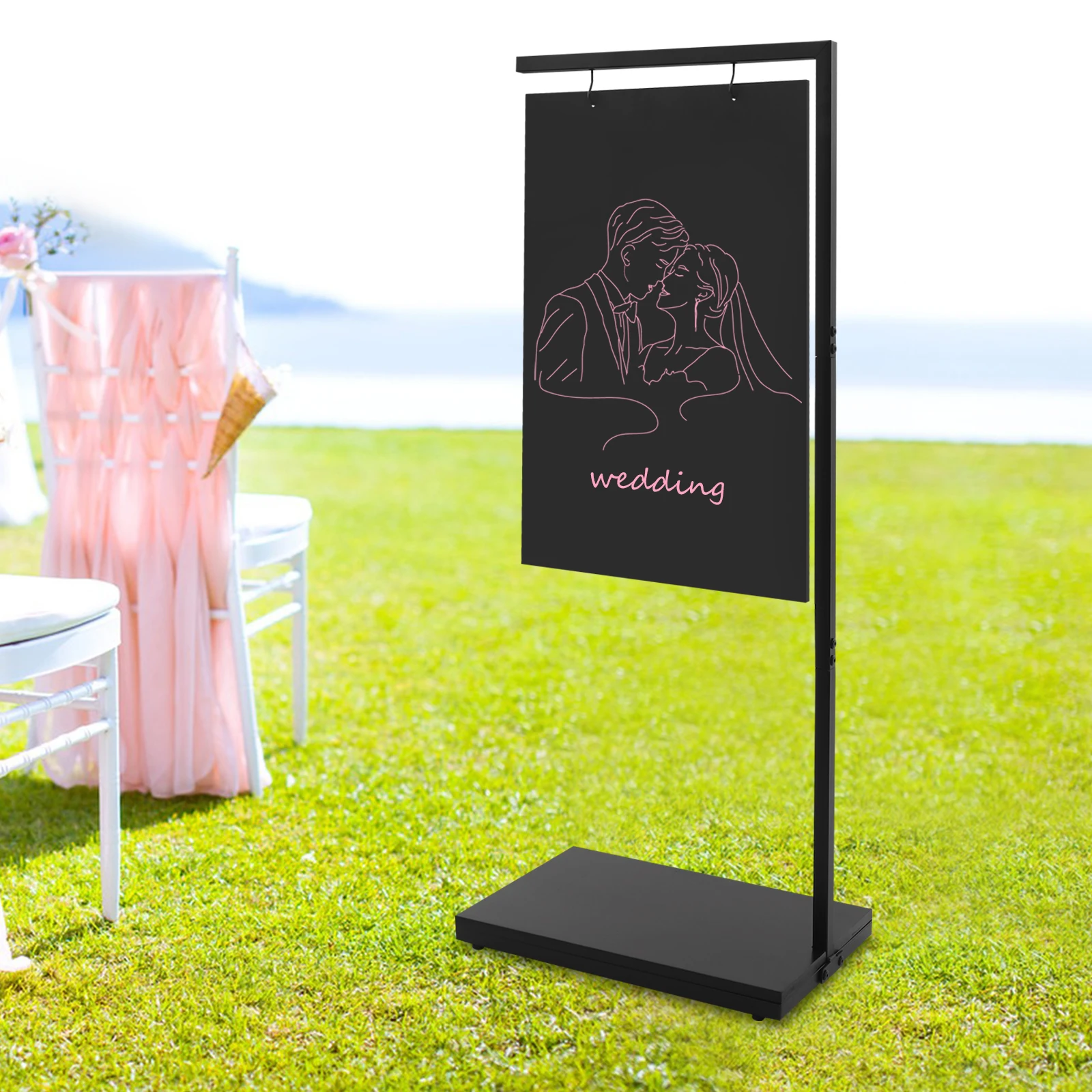 لافتة سبورة كبيرة قائمة على الأرض، لافتة سبورة خارجية لبار المقهى، لافتة سبورة محمولة على الوجهين