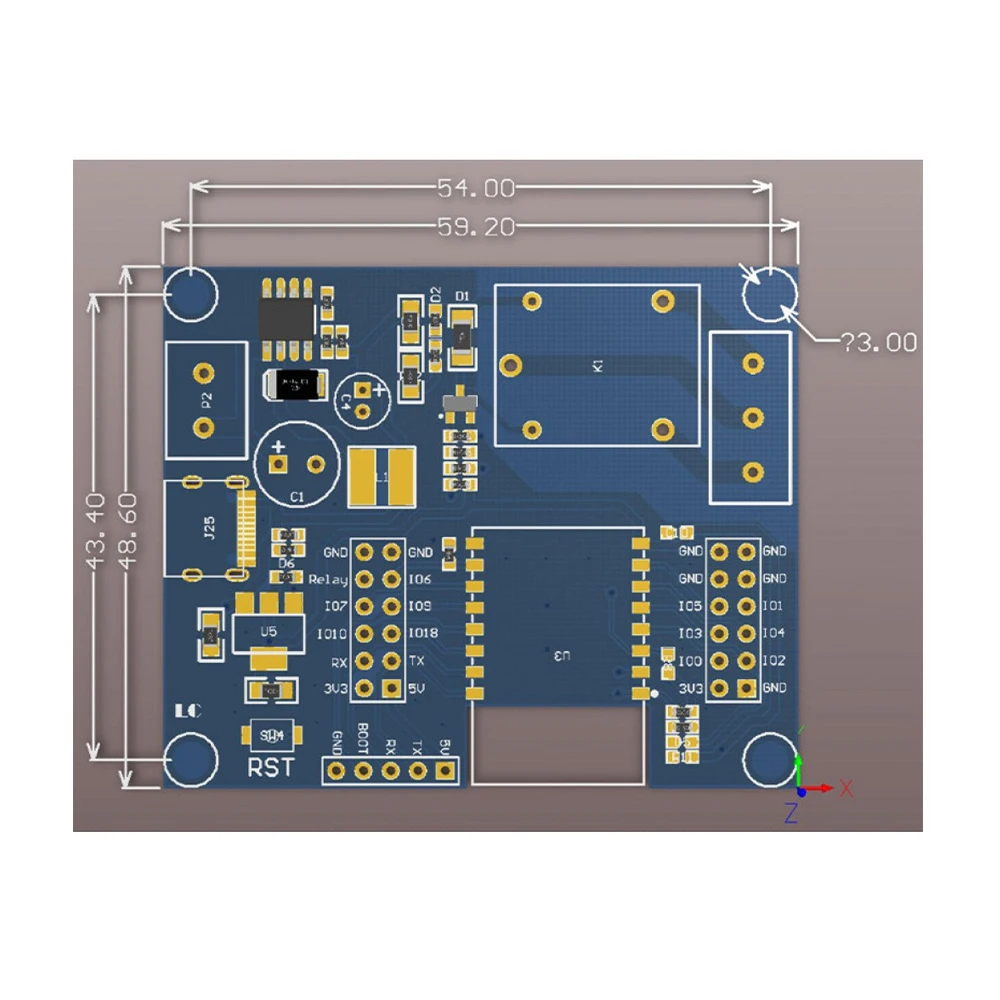 ESP32-C2 1 Channel Relay Module Replace ESP-12F DC5-60V Development Board UART Flash 2x12Pin Programmable Control Relay Module
