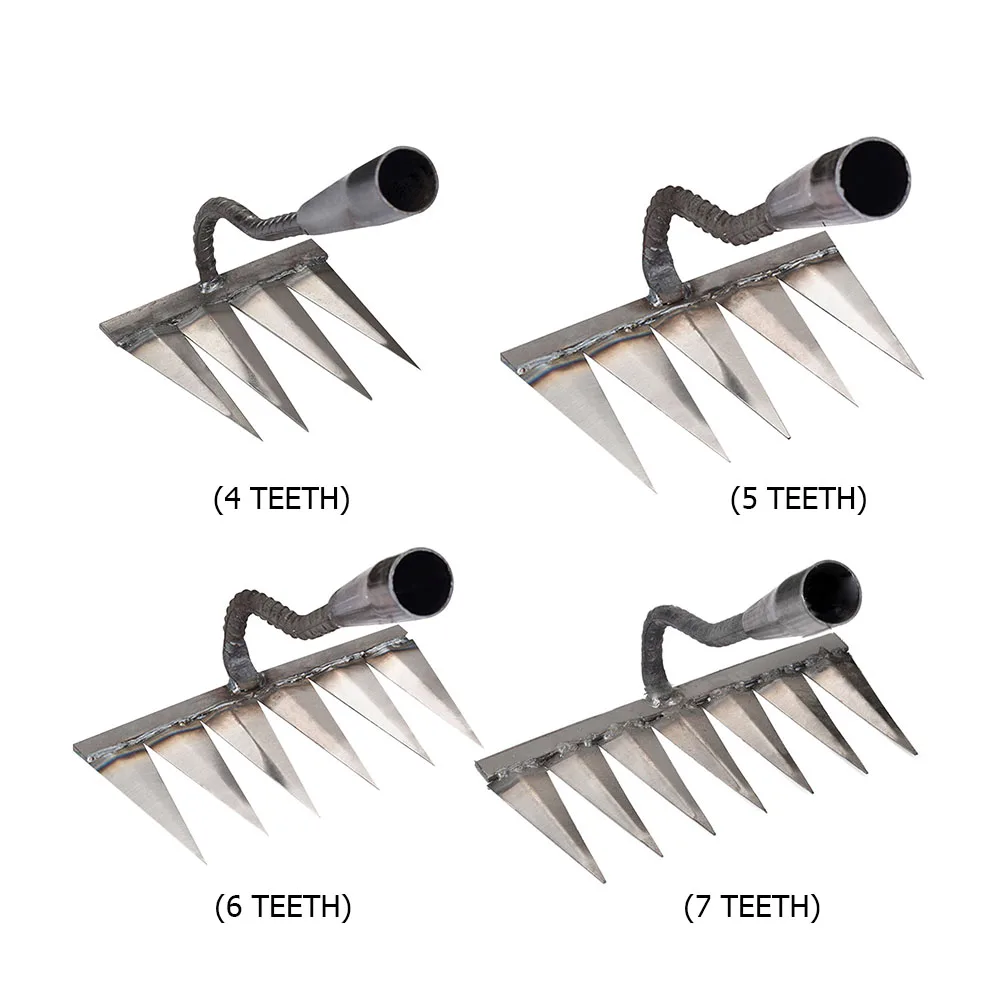 Weeding Hoe Rake Sharp Weeding Scarifier Nail Harrow Grasping Rake Tooth Nail Harrow Garden Hand Rake Tool Agricultural Tools