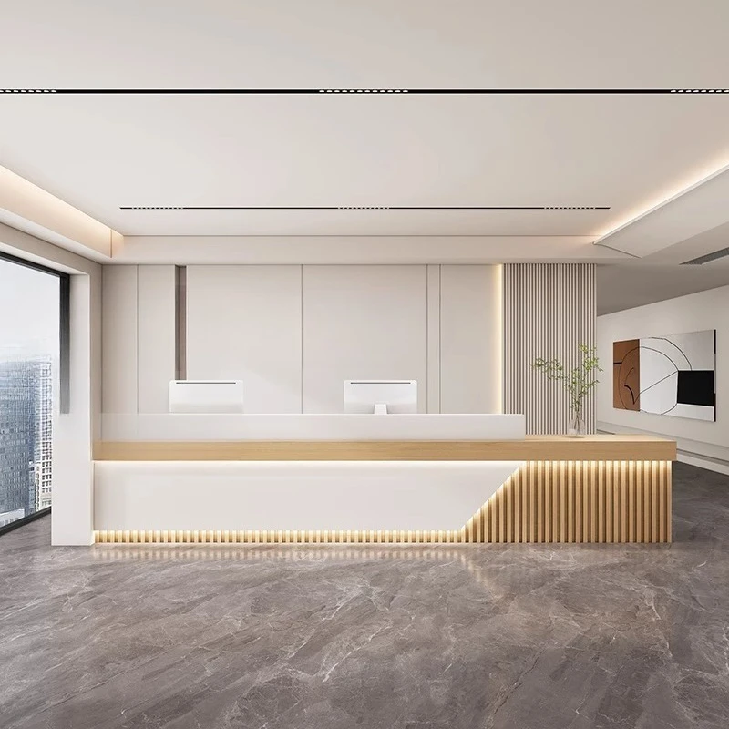 Simple Company Hotel Reception Desk Foot Bath Shop Health Center Hotel Lobby Office Property checkout page
