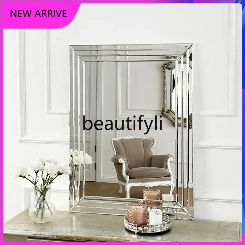 

b573 Современное простое украшение, зеркало для макияжа, входное зеркало, легкое роскошное зеркало в полный рост, настенное подвесное