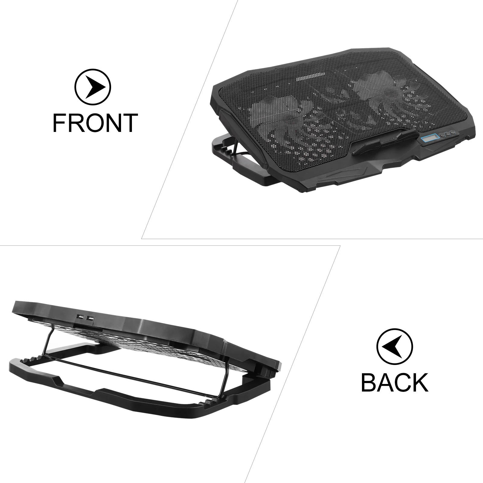 

Laptop Cooling -Angle 6-Speed Adjustable Rgb Fan Notebook For Gaming Usb Laptop Cooler Stand Quiet Air Cooler