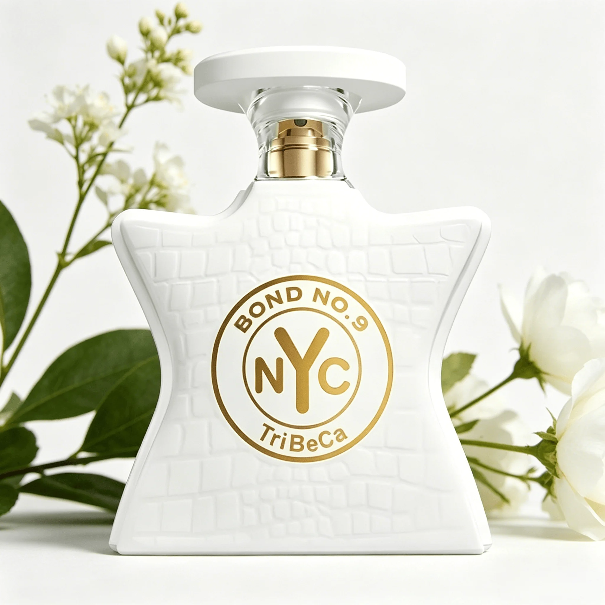 Bond No.9 TriBeCa Unisex Perfume Fresh White Floral Citrus Musk Fragrance Long Lasting White Crocodile Texture Hourglass Bottle Elegant Daily Wedding Perfume Gift for Men Women view 3