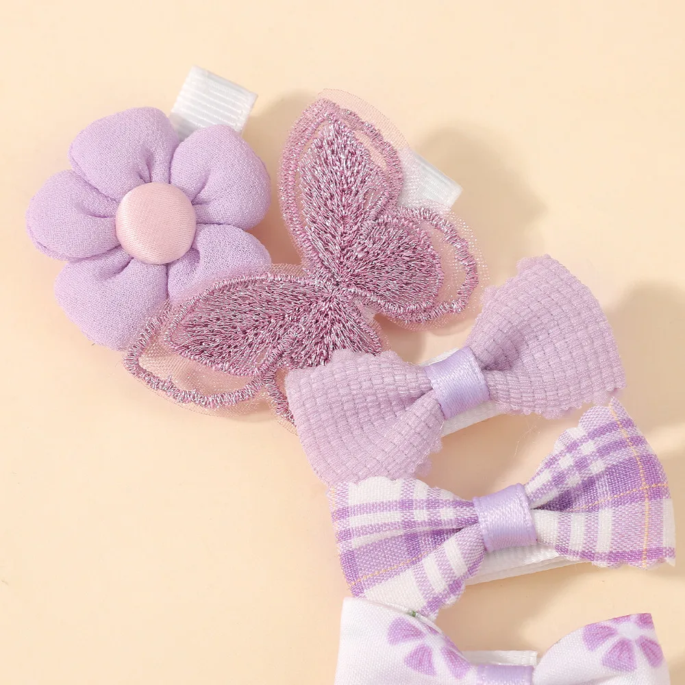 10 шт./компл., изысканная заколка для волос ручной работы с героями мультфильмов для девочек, милые тканевые заколки с бантом для волос для малышей, аксессуары для волос, подарки