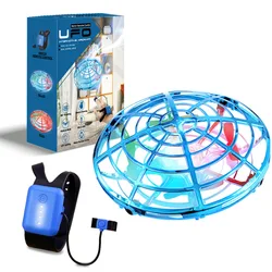 Nuovo Mini orologio UFO RC elicottero con luce Gesture Sensing Quadcopter Anti-collisione Flying Ball droni regali giocattoli per bambini