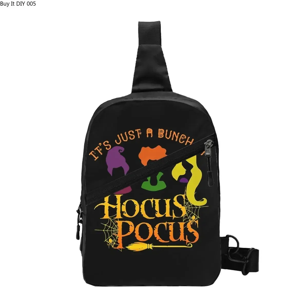 Cool Hocus Halloween Night Pocus Sling Bags Cycling Camping Men\'s Witch Horror Movie Crossbody Chest Backpack Shoulder Daypack