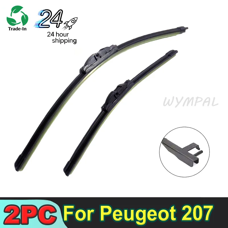 

Wiper LHD Front & Rear Wiper Blades Set For Peugeot 207 Hatchback 2006 - 2014 Windshield Windscreen Front Rear Window 26"+17"