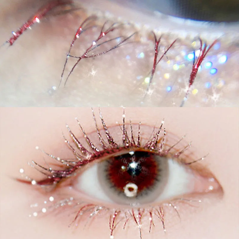 เพชร Glitter Eyes มาสคาร่าธรรมชาติหนากันน้ำเหงื่อมาสคาร่ากันน้ำยาวนานทนทาน Eye Make-Up แต่งหน้าผลิตภัณฑ์