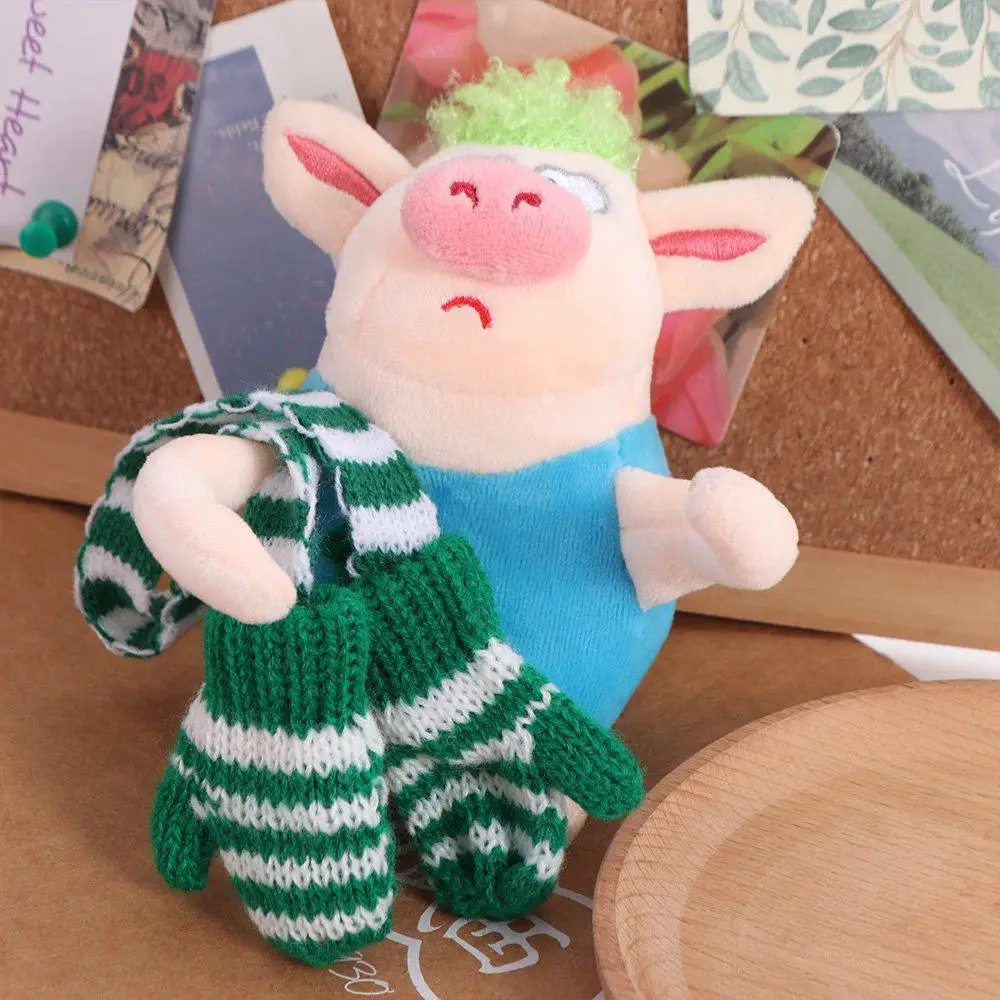 Cute Neck Scarf 1:12 Doll Clothes Pretend Play Soft Mini Dolls Hat Simulation Doll Scarf with Gloves Doll House Decor