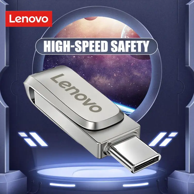 Lenovo USB Flash Drive Lightning Interface 2 IN 1 USB3.0 Pen Drive 1TB 2TB TYPE-C Pendrive Disco di memoria USB per Android/iphone