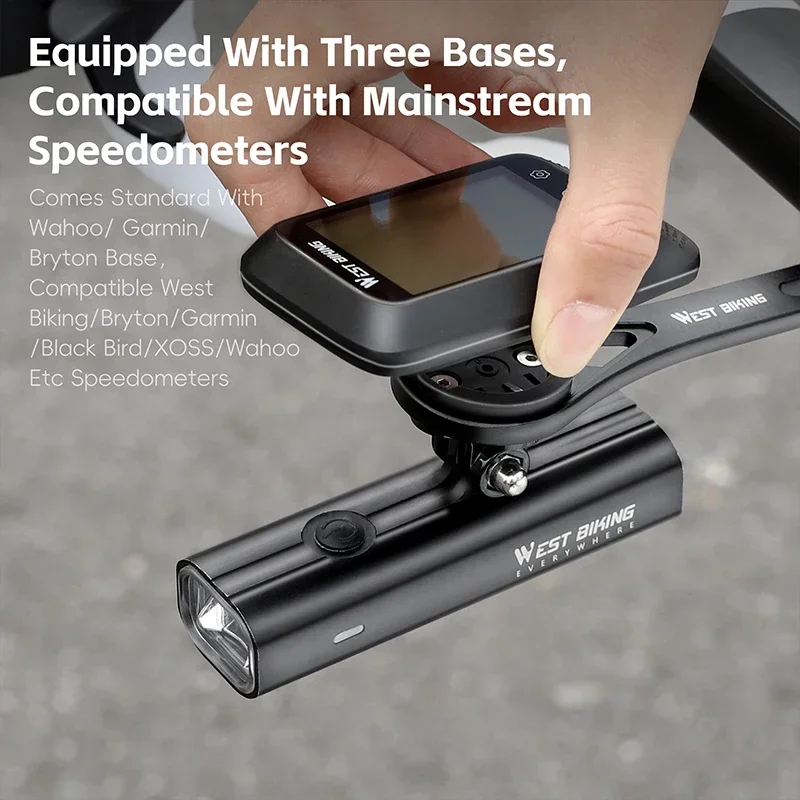 WEST BIKING Bicycle Computer Mount Integrated Handlebar Extend /Stem Adjustable Bracket For Wahoo/Bryton/XOSS/Garmin Speedometer