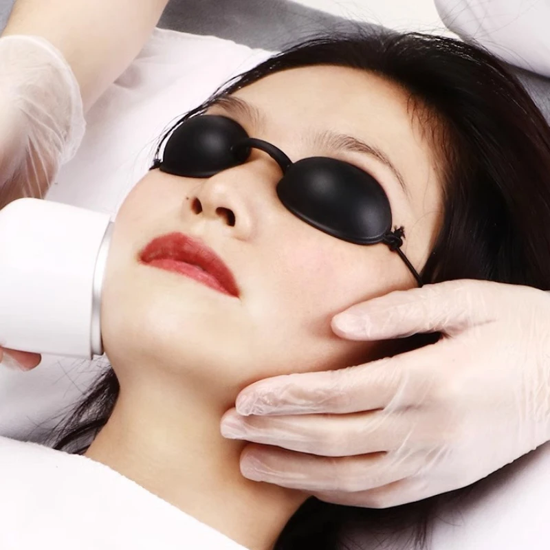 Máscara de ojos con bloqueo de luz, máscara para el cuidado de los ojos de salón de belleza para fotorrejuvenecimiento, láser IPL, lámpara LED UV, tratamiento, gafas para tomar el sol