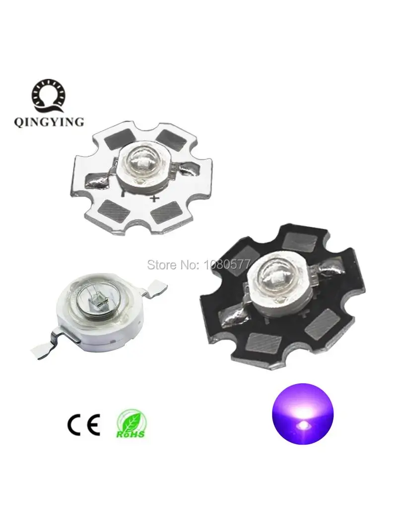 3W UV wysokiej dioda led dużej mocy układu światło smd koraliki ultrafioletowy 365nm 385nm 395nm 400nm 405nm 420nm do reflektora Downlight lampa żarówki — zdjęcie 2