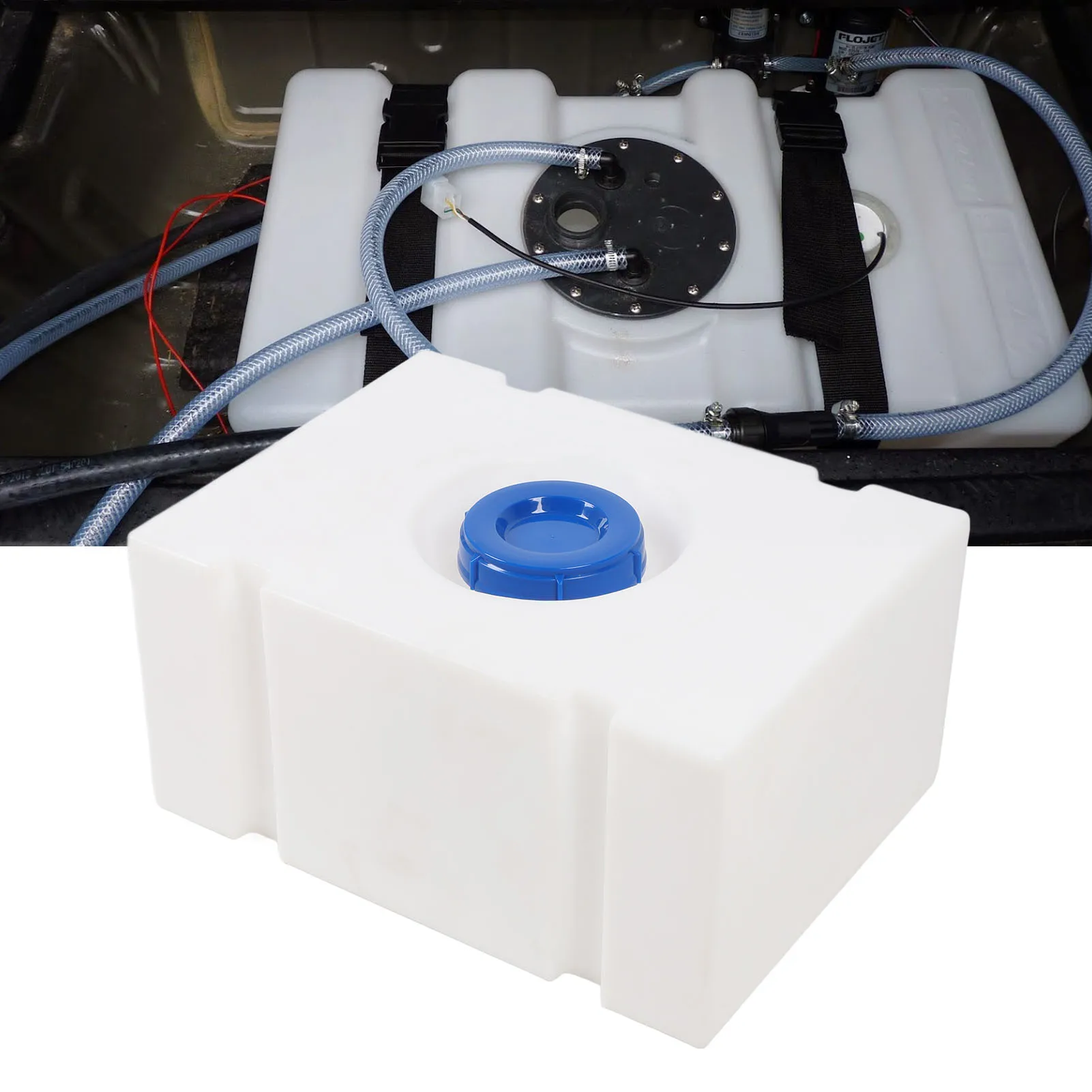 

19.81 Gallons RV Water Holding Tank - Portable LLDPE Fresh Water Container with 130mm Inlet for RV,Trailer, Campers, Boat, Yacht