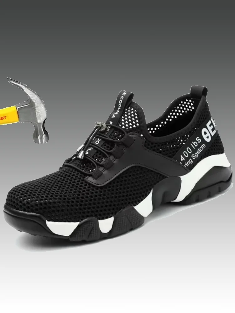 Chaussures de sécurité pour hommes, baskets de travail, Construction, bout en acier, bottes de sécurité, Anti-perforation, été kevlar