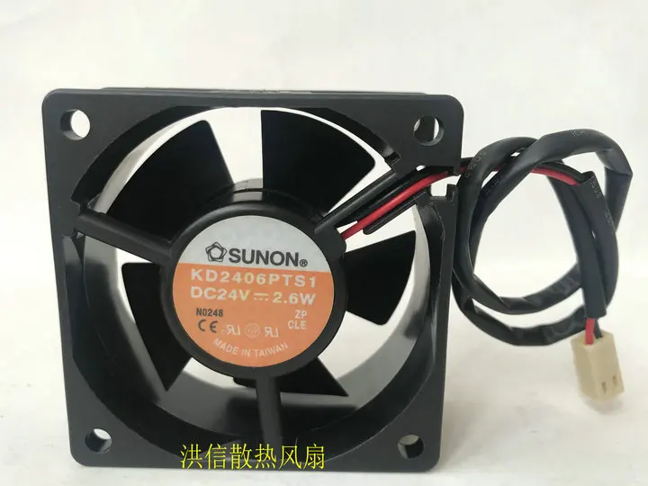 Freight free original SUNON 6025 KD2406PTS1 DC24V 2.6W 6CM frequency converter cooling fan