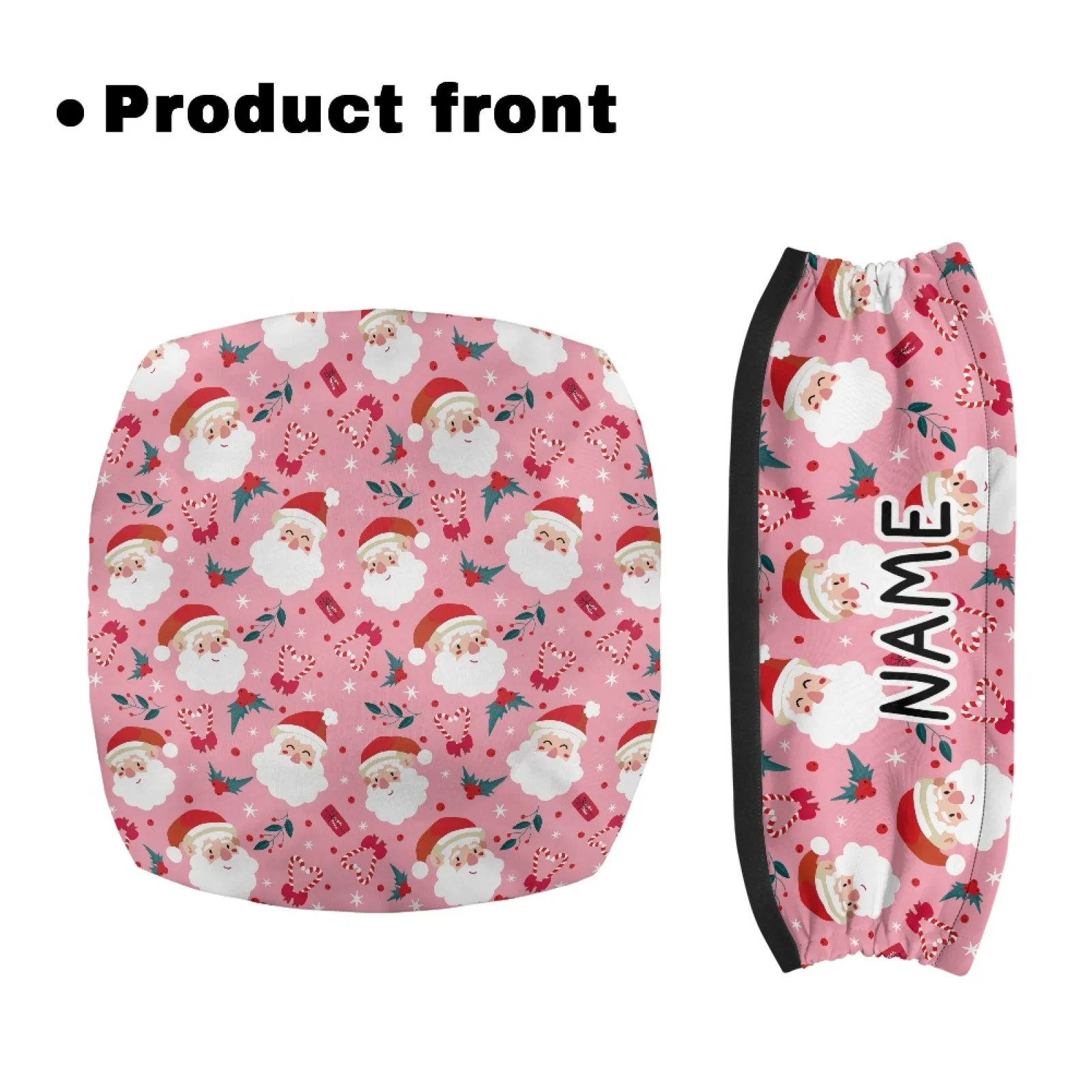 Coloranimal Santa Claus 2PCS Rollator Seat Cover Easy Install Walker Seat Covers for Family