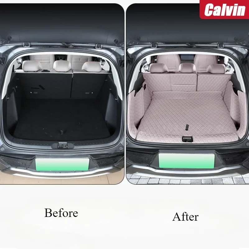 For BYD Atto3 AutoTrunk Mats Fully Surrounded Waterproof Non-Slip Liner Custom Floor Pad Car Interior Refit Parts Accessories