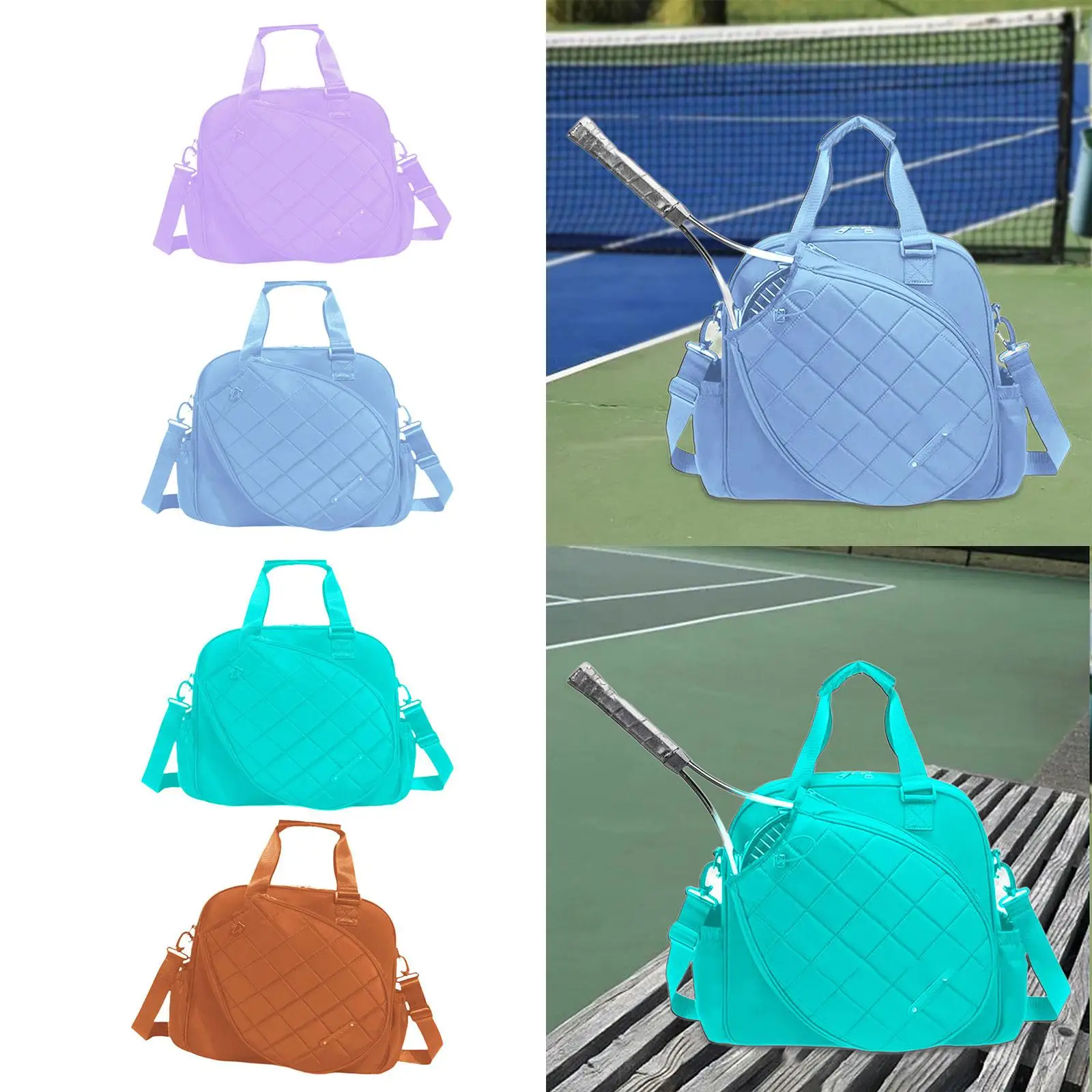 Tennis Racket Bag, Badminton Racket Carry Bag, Multifunctional, Racquet Cover, with Water Bottle Holder, Tennis Handbag