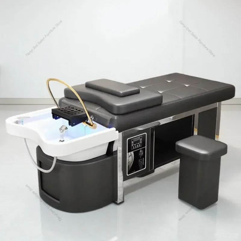 

Nordic Style Ceramic Shampoo Chairs Spa Luxury Ergonomics Hair Salon Shampoo Bed Shower Salon Furniture fotel fryzjerski FYSC