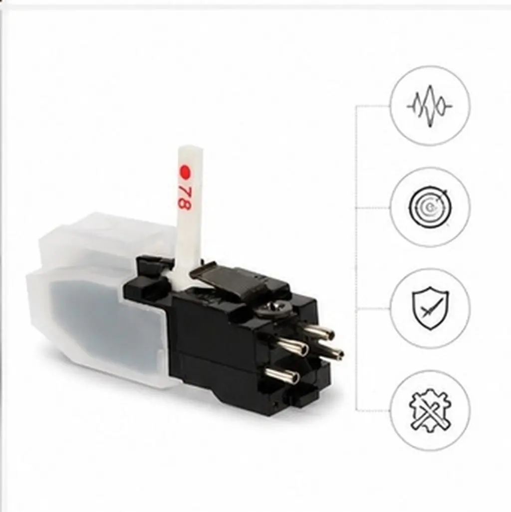 Replacement Double Needle Stylus for Gramophone Record Turntable Needle White High-Grade Arm Stereo Channel Separation Dj