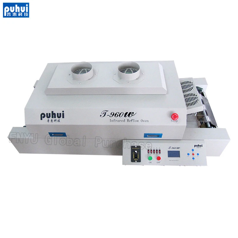 PUHUI T960W five-channel temperature reflow welding machine T-960W 4.5KW 0-1500mm/min single reflow welding machine