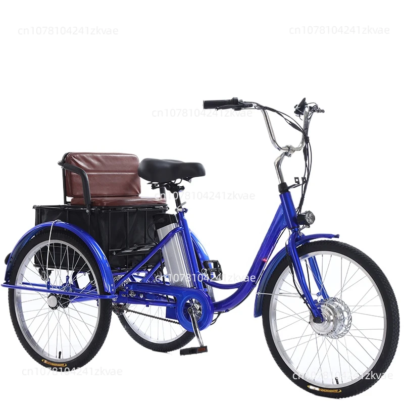 Easy riding 24 inch OEM customized pedal rickshaw bike bicycle 3 wheel tricycle  trike with cargo box and passenger seat